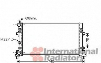 VAN WEZEL 49002037 -  Радиатор, охлаждение двигателя